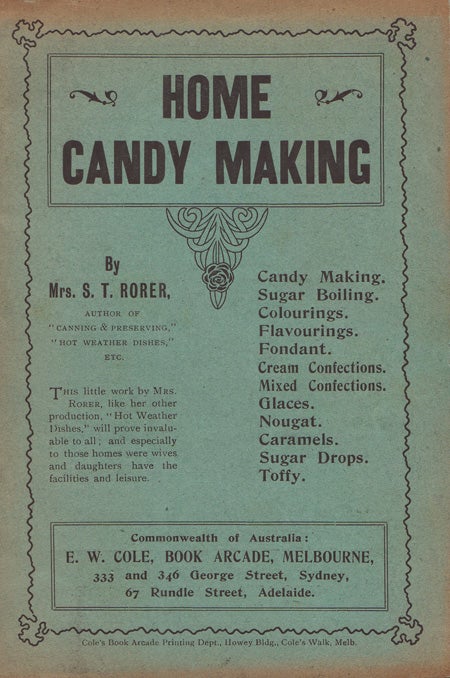 Item #1092 Home Candy Making. Mrs S. T. RORER.