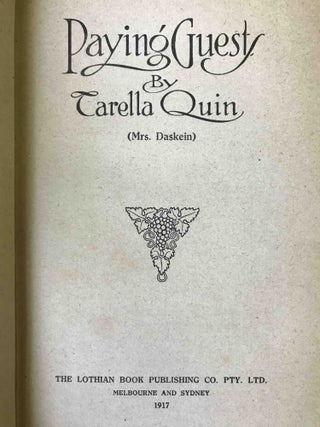 Item #1254 Paying Guests. MRS DASKEIN, Tarella QUIN
