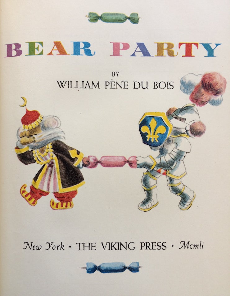 Item #1427 Bear Party. William Pène DU BOIS.