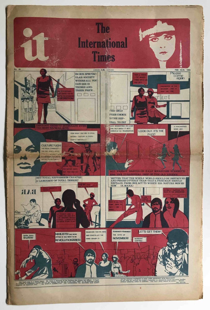 Item #1546 International Times: No. 26, February 16 -29, 1968. Bill LEVY.