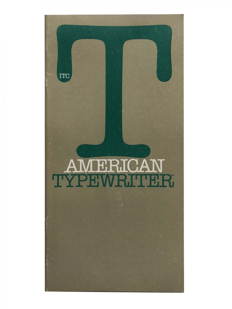 Item #1564 ITC American Typewriter. International Typeface Corporation, ITC.