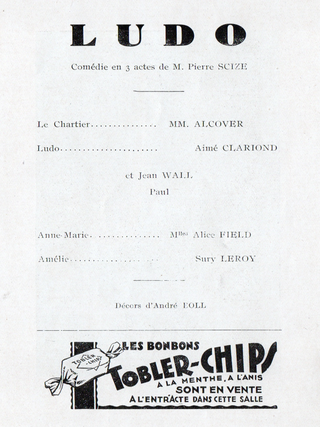 Theatre program for 'Ludo'
