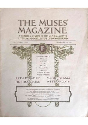 Item #1605 The Muses' Magazine; A Monthly Review of the Musical, Artistic, Literary and...