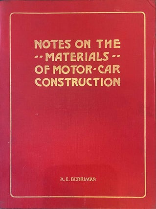 Notes on the Materials of Motor-Car Construction
