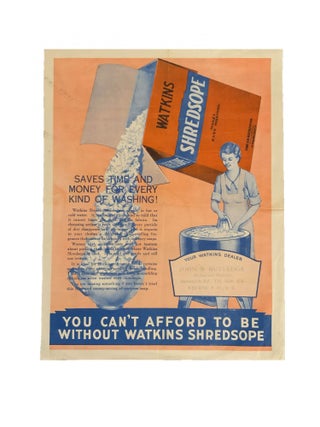 Item #1694 YOU CAN'T AFFORD TO BE WITHOUT WATKINS SHREDSOPE. WATKINS