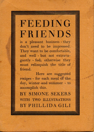 Item #1712 Feeding Friends. Simone Sekers