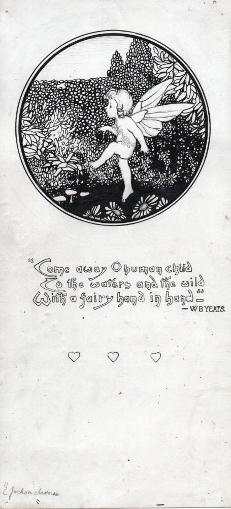 Item #1751 Original signed pen and ink drawing. Ethel JACKSON MORRIS.