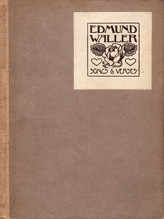 Item #600 Songs and Verses selected from the Works of Edmund Waller. Edmund WALLER