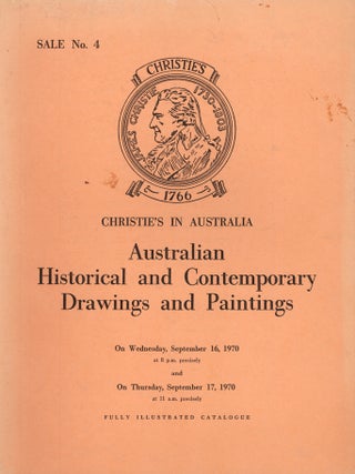 Item #762 Catalogue of Australian Historical and Contemporary Drawings and Paintings... sold at...