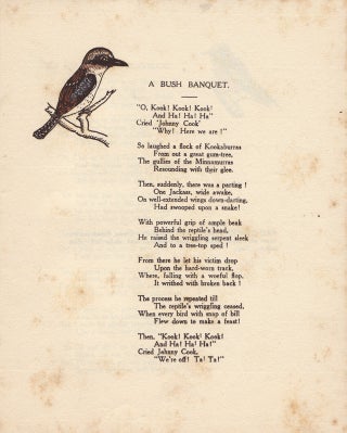Feathered Favourites.; A Booklet of Bird Verses for the Children, with illustrations and brief descriptions.