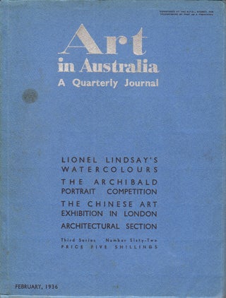 Item #881 Art in Australia. A Quarterly Journal. Third Series Number 62. ART IN AUSTRALIA, Sydney...