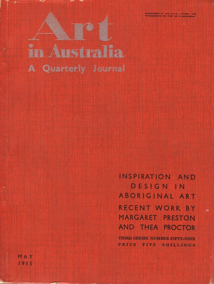 Item #882 Art in Australia. A Quarterly Journal. Third Series Number 59. ART IN AUSTRALIA, Sydney URE SMITH, Leon GELLERT.