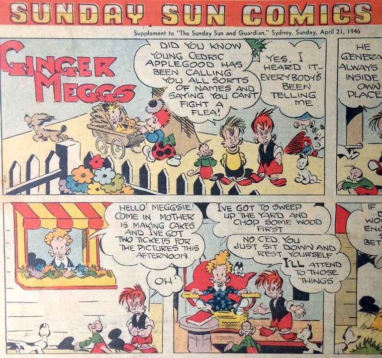 Item #951 Sunday Sun Comics. Sunbeams Supplement to 'The Sunday Sun and Guardian' April 21 1946. J. C. BANCKS, May, GIBBS.
